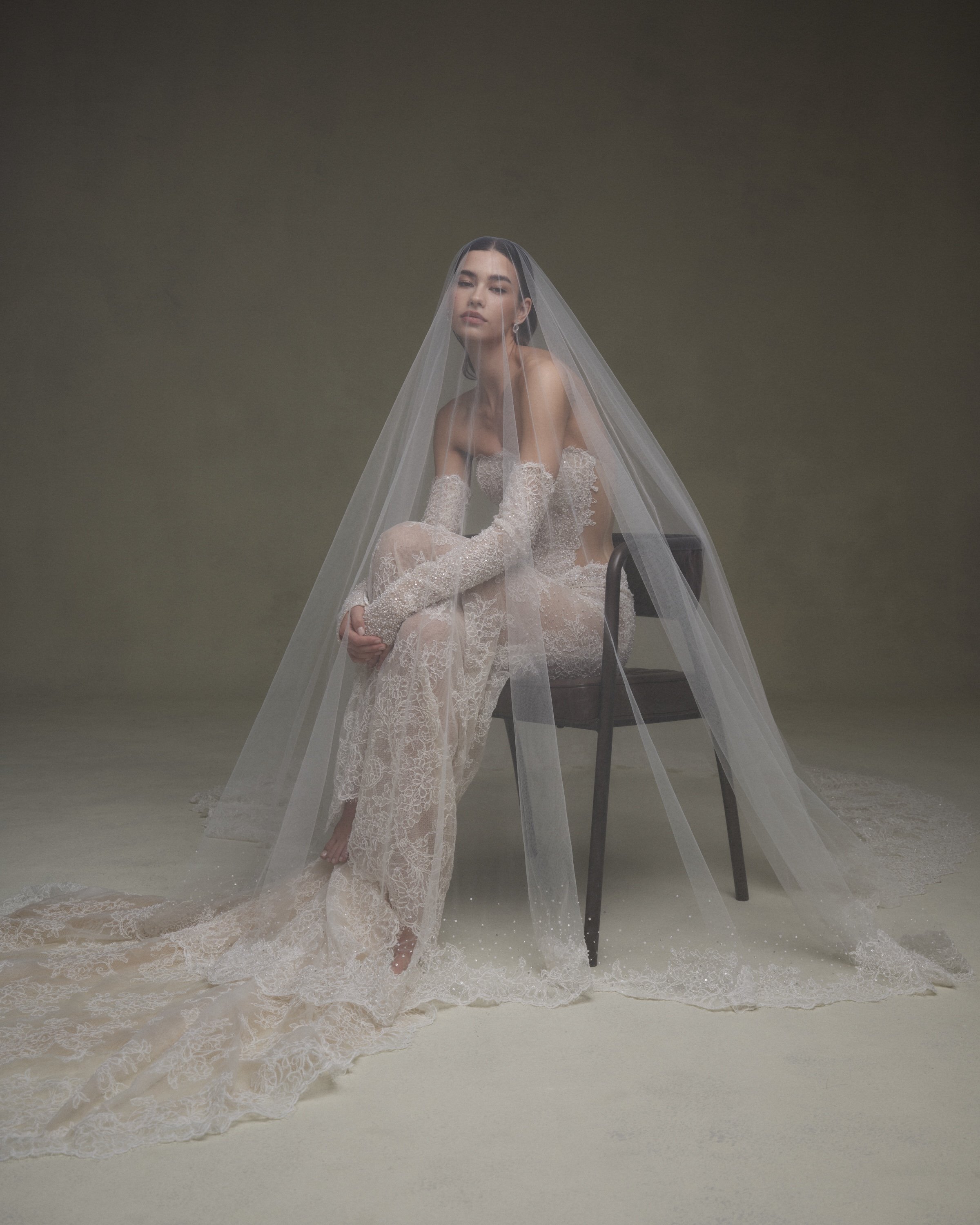 MARRYME LACE SETUP 残りわずか Long Sleeve Lace A-Line Wedding Dress Daisy Nicole